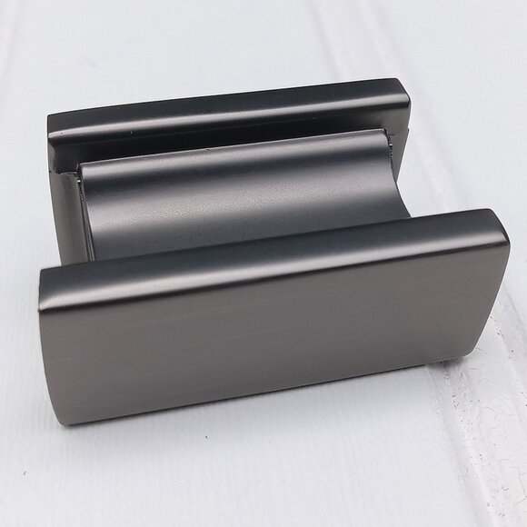 ALZASSBG 10 Pack Brushed Black Nickel Cabinet Knobs Rectangle Hardware Gray Pull - Picture 1 of 13